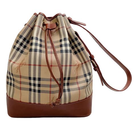 borsa a busta in tessuto check burberry|Borsa a secchiello TB mini (Marrone betulla scuro) .